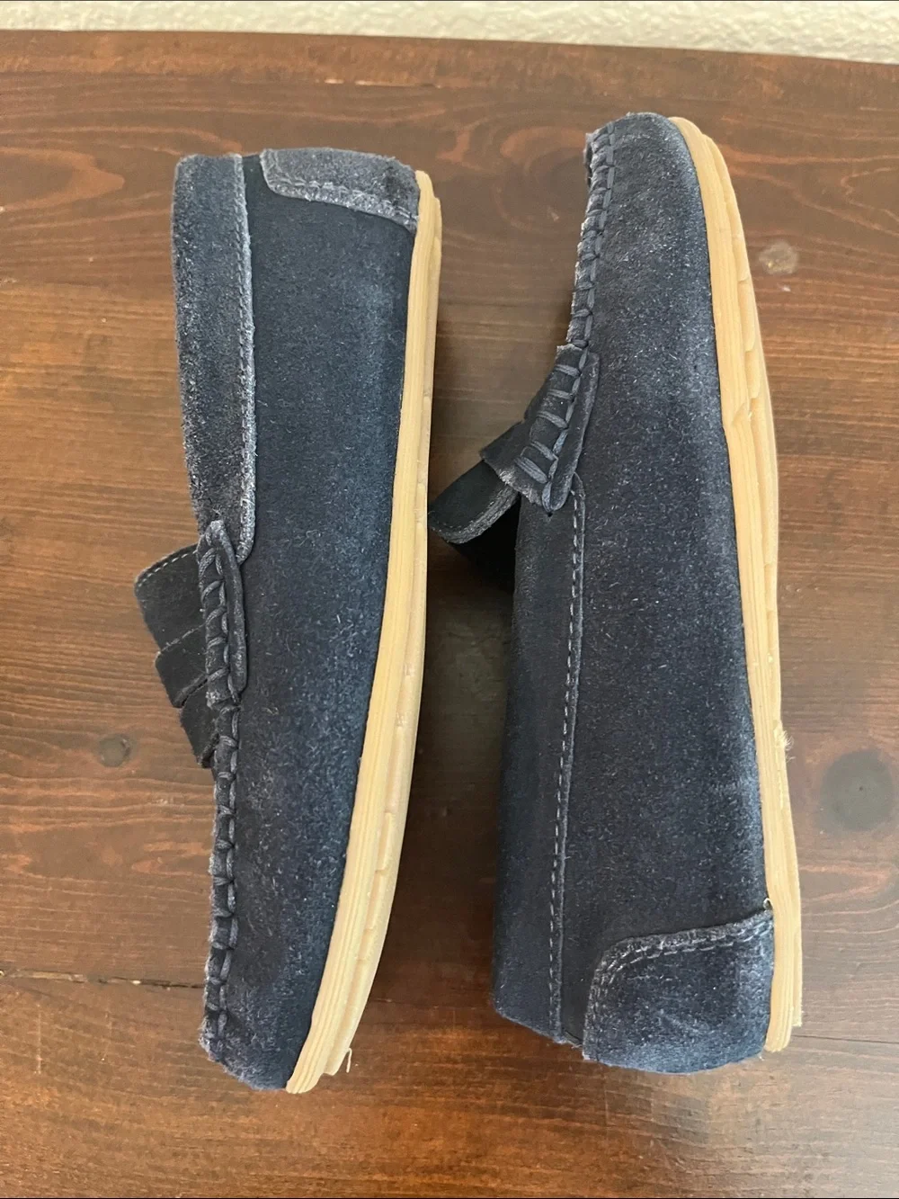 Zara boys  Dark Blue Suede Penny Loafers size 13
